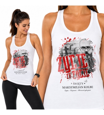 Damski tank-top MAKSYMILAN KOLBE BIAŁA